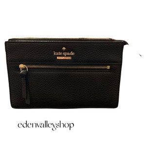 Kate Spade Black Leather Clutch Purse ✨
